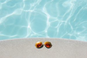summer, sunglasses, pool