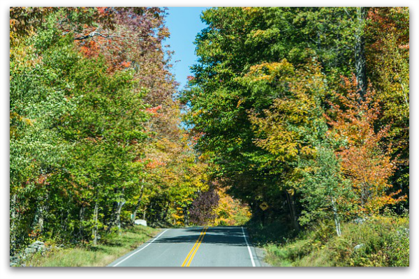 a roadway clean after Green Up Day