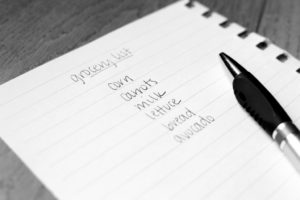 grocery list