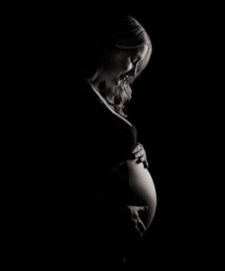 pregnant woman, profile