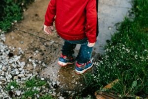 jumping in puddles