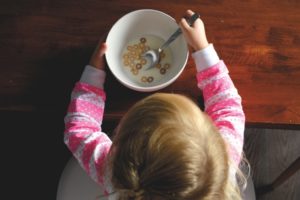 toddler, girl, cereal