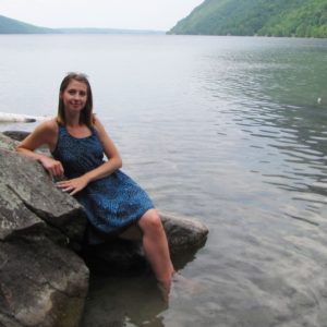 brianne, woman, lake