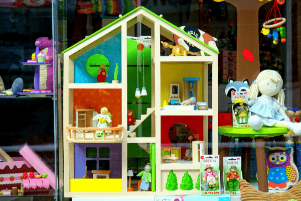 wooden doll house