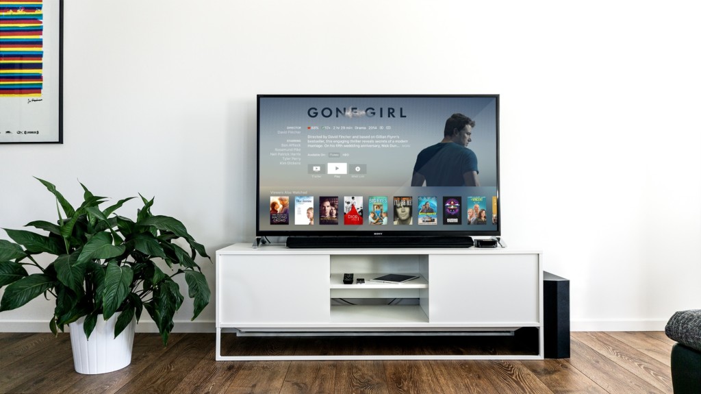 Television in a clean living room