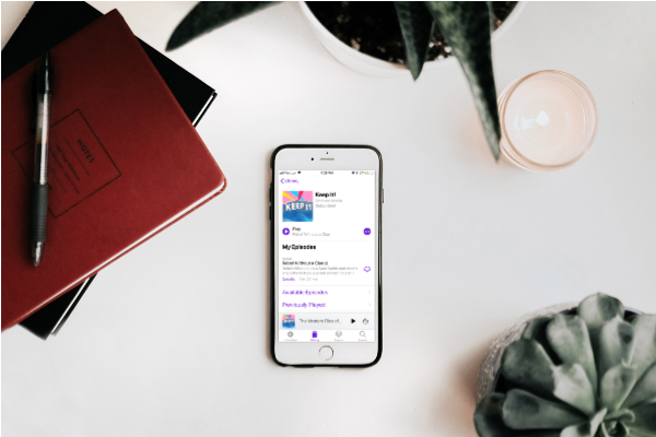 keep it podcast on an iphone