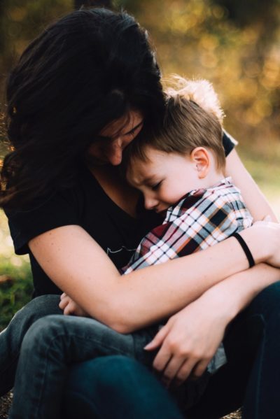mother, son, comfort, hug