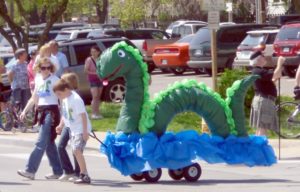child with champ float