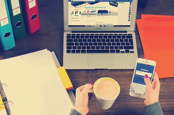 fall school reopening, picture of a computer phone and a cup of coffee