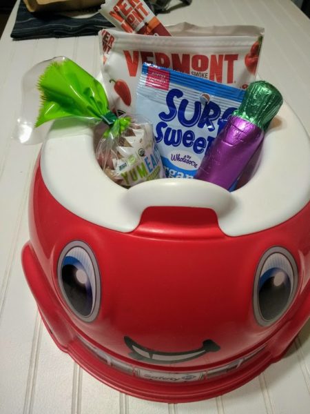 potty training, easter basket, easter basket ideas, shop local, chocolate, allergy friendly