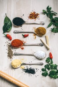 spices in spoons