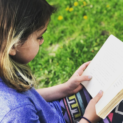 young girl reading