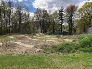 dirt bike paths in wooded park