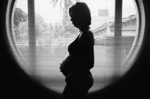 Full term pregnant woman