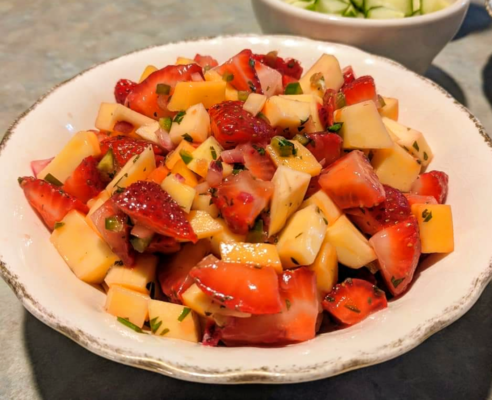 Strawberry mango salsa