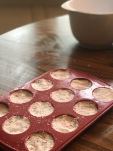 red silicone mold with pressed bath bombs