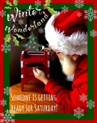 santa checking mailbox