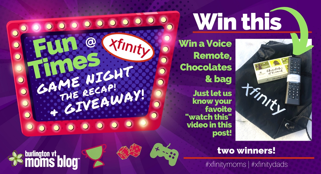 Xfinity – 3rd Annual Burlington VT Moms Blog Date Night, Game Night!