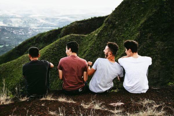 Group of teen boys