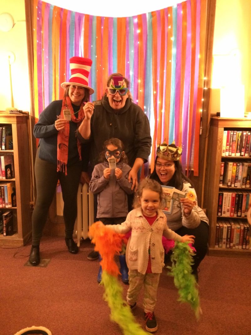 3 Adults and 2 Kids Wearing Silly Props