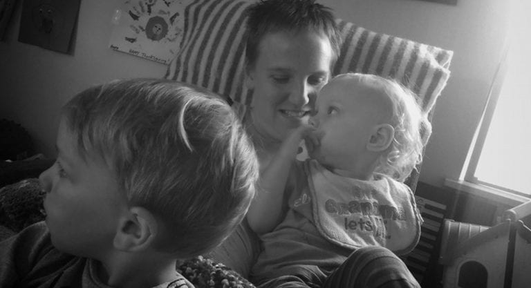 mom with kids