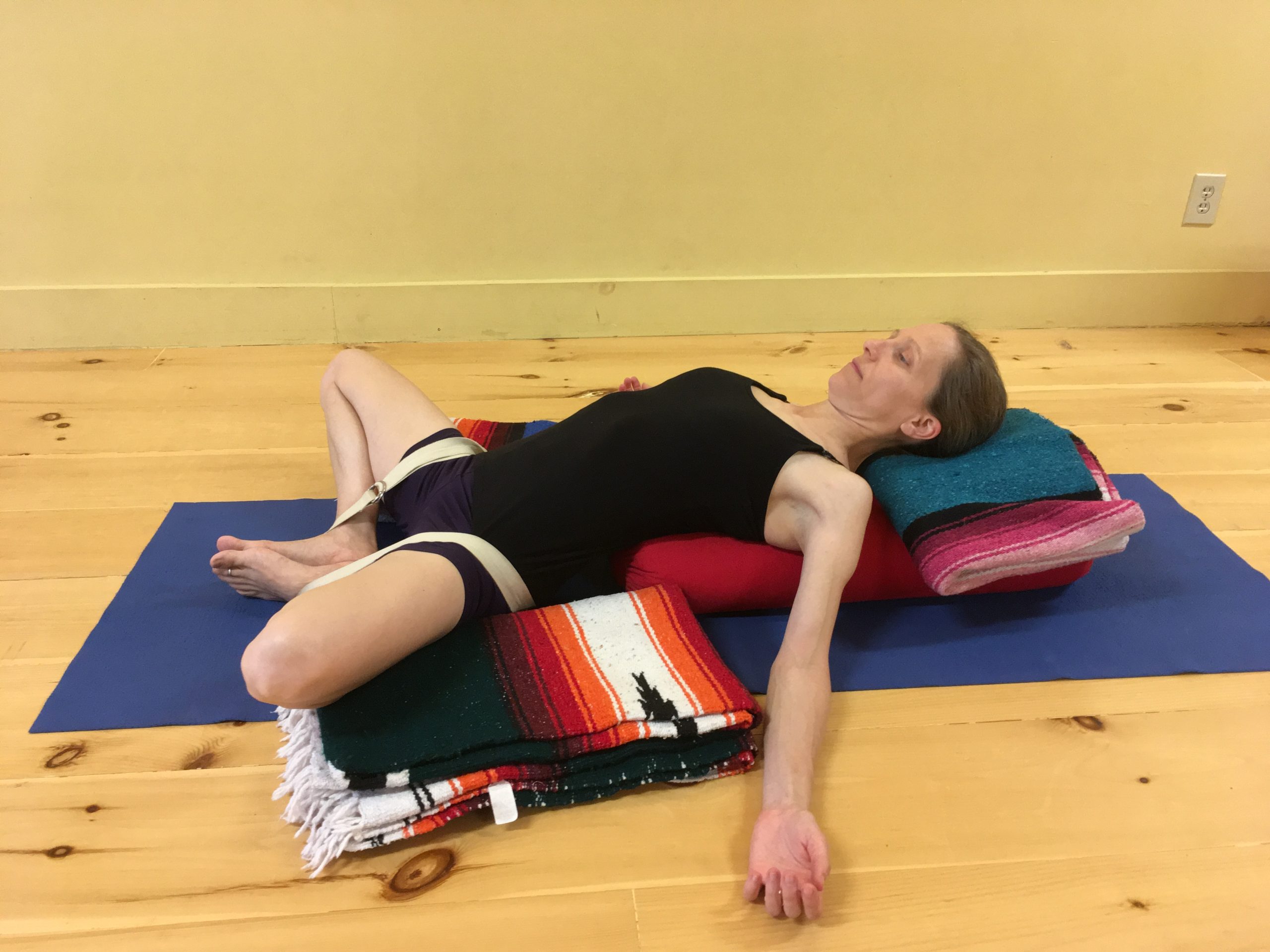 Iyengar Yoga pose to strengthen pelvic muscles