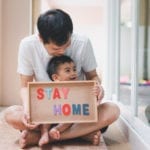 father son stay home
