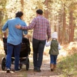 gay family in the woods