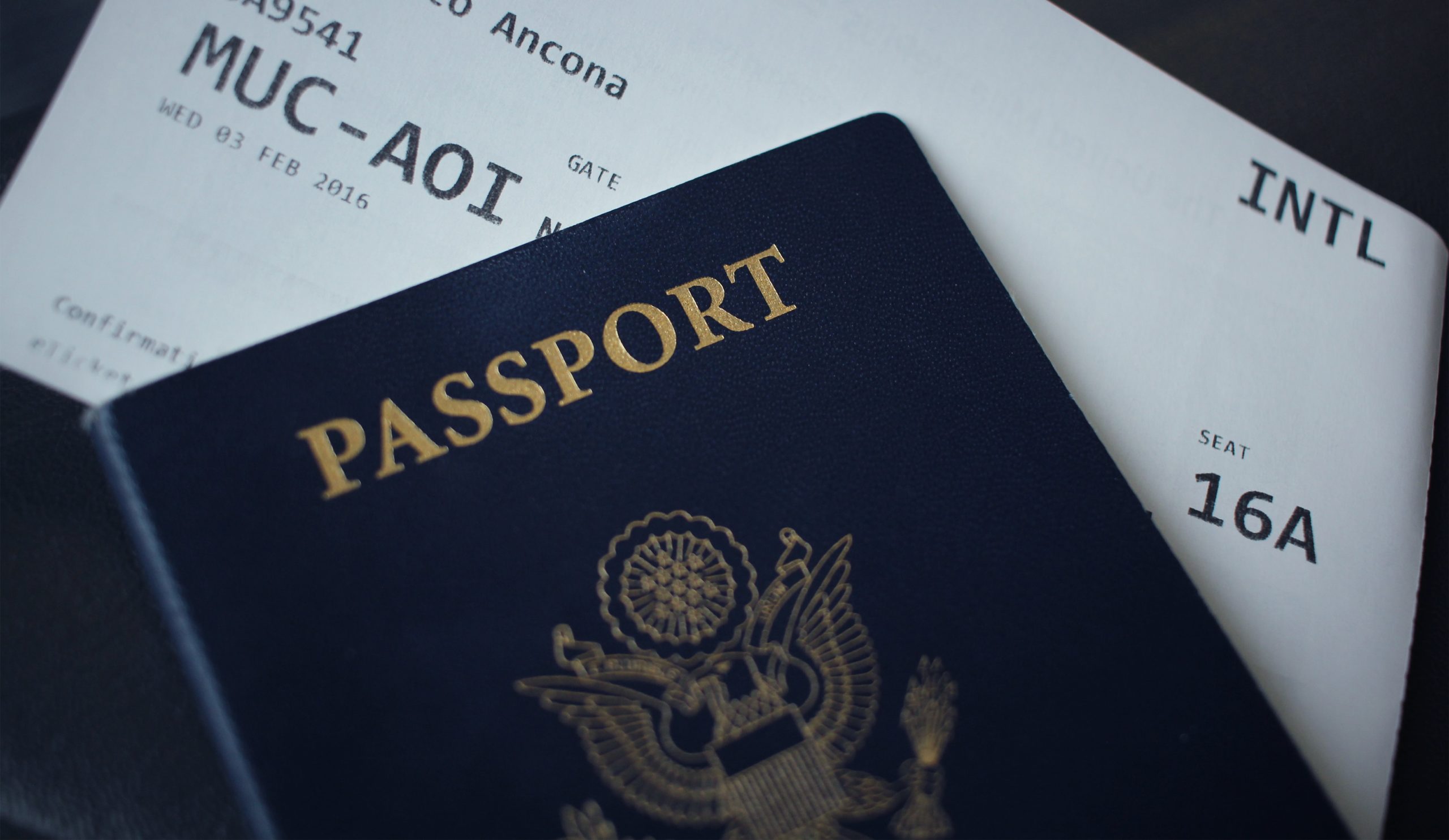 airline tickets and passport