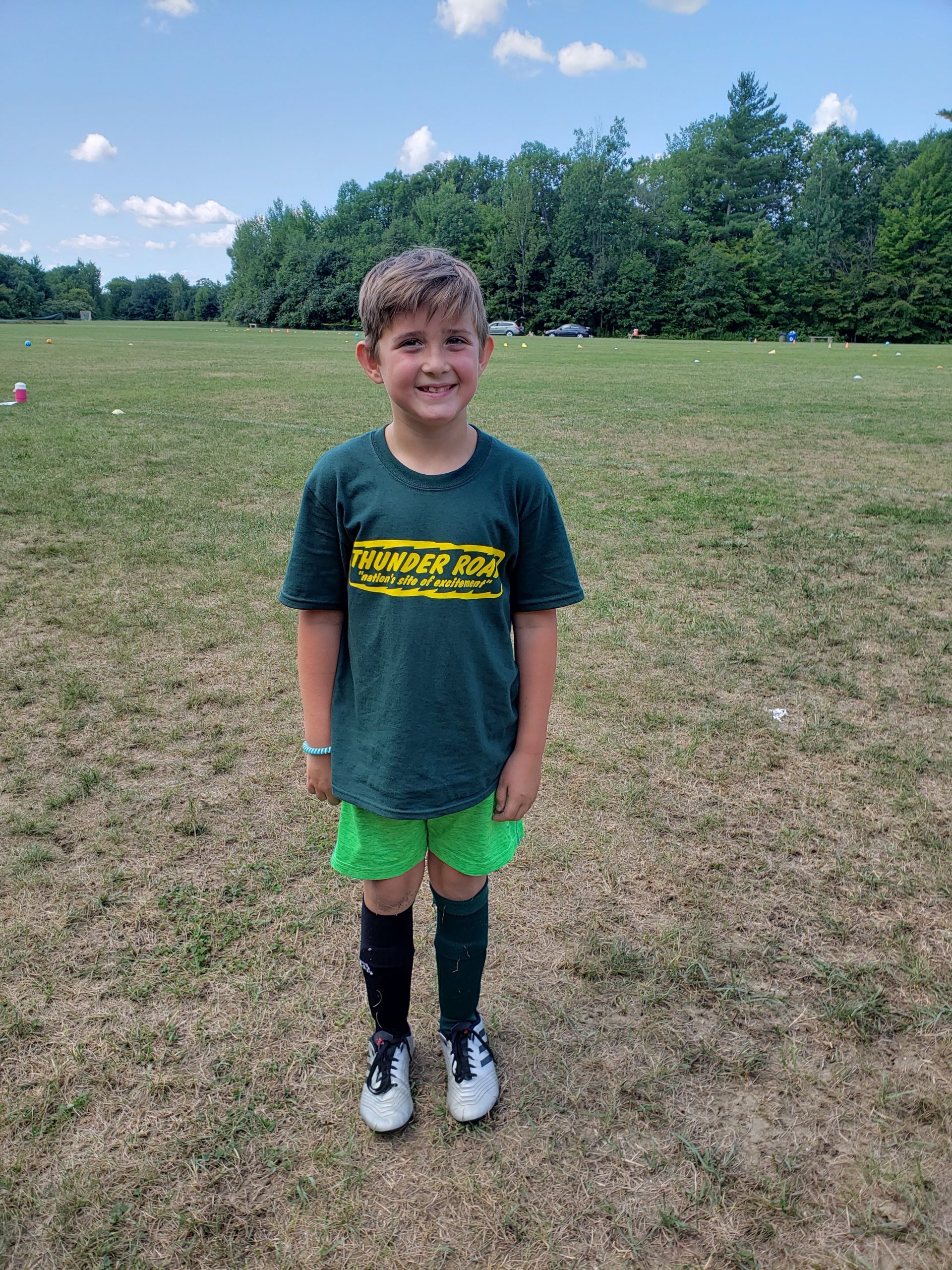boy on soccer field