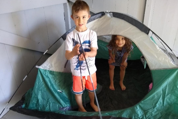 You can use a small tent for backyard camping.