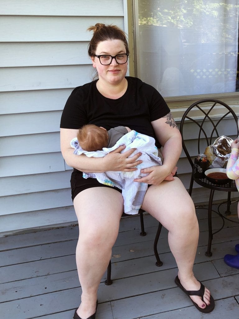 mother breastfeeding baby