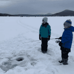 ice fishing with kids