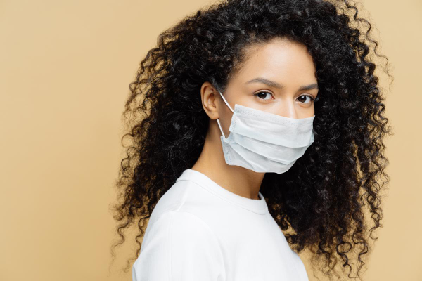 woman in mask