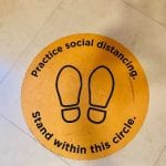 social distancing marker