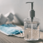 sanitizer and masks