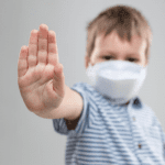 child in mask stop