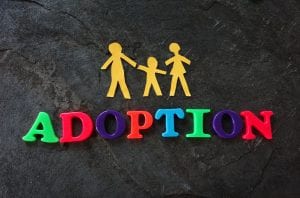 magnetic letters spelling adoption
