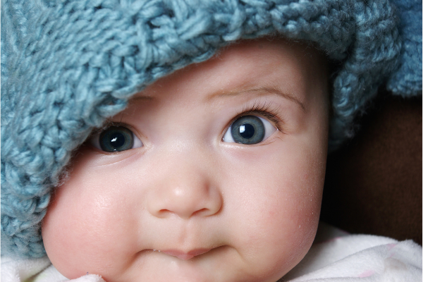 baby in winter hat