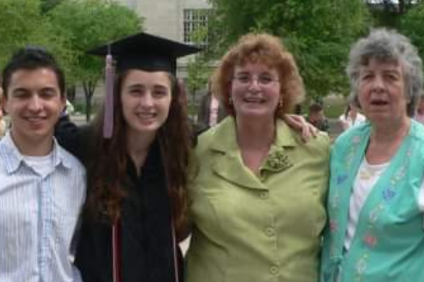 family at a graduation ceremony