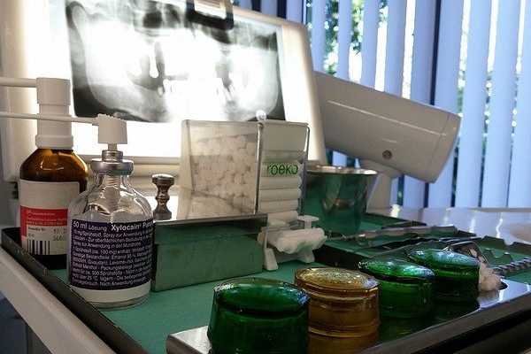 supplies at the office of an oral surgeon