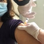 Mario gets the covid vaccine