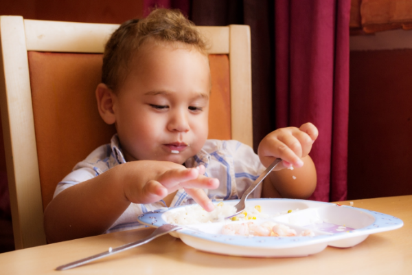 Boy eating