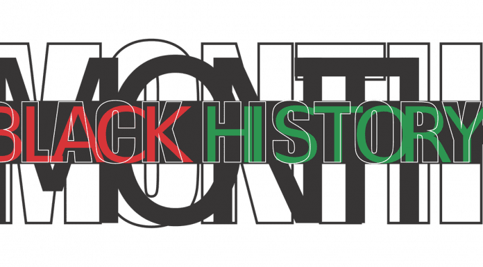 Black History Month text illustration