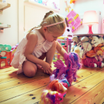 lining up toys