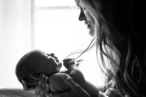 woman and baby