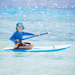 child paddleboarding