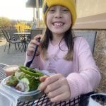 Lola eating a salad jpeg