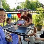 Kelli and family dining out