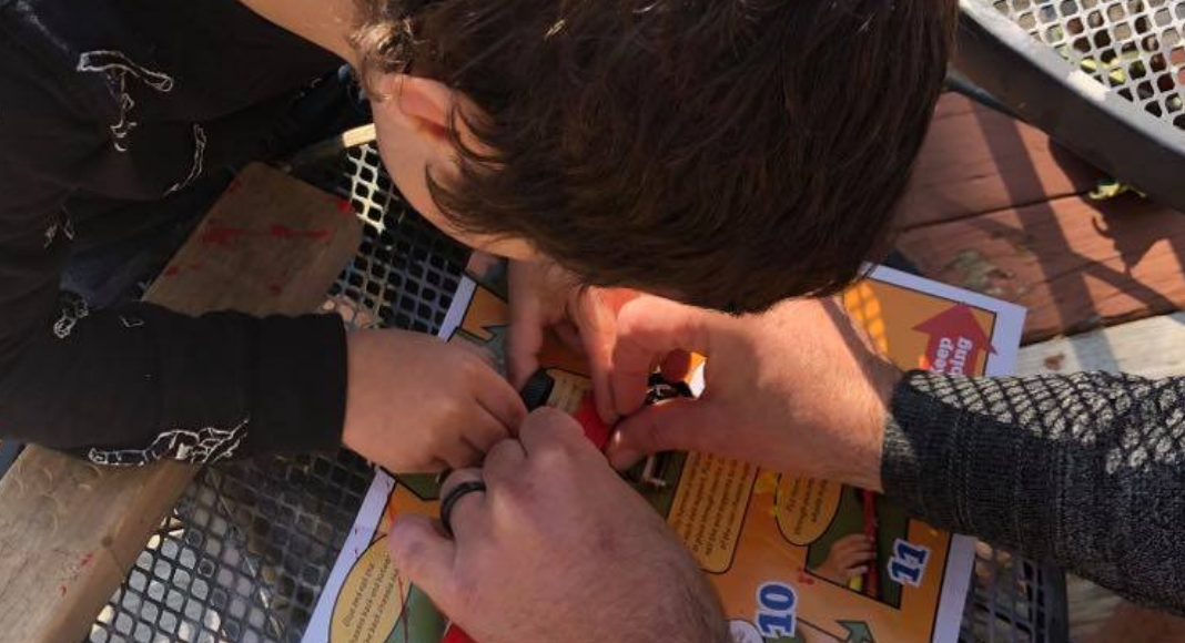 boys working on a project